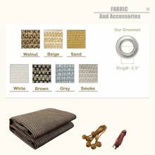 Breathable Patio/Pergola 90% Sun Shade Panel Cover W/Grommets On 4 Sides 7 Color - Brown - View 6