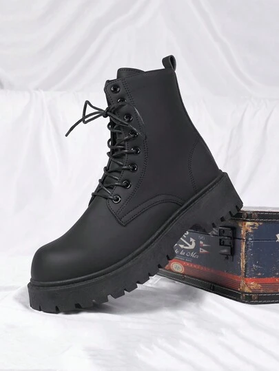 男士靴子，英式高帮靴，黑色厚底切尔西短靴，适合青少年，休闲夏季，户外，运动，度假，旅行，毕业礼物，生日礼服配饰