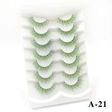 ENCHUW 7 Pairs Color Lashes With Clear Band Lashes Halloween Natural Look Wispy Silky Lashes Eye Lashes Makeup Extension False Eyelashes Strip Lashes,Lashes,Eyelashes,Fake Lashes - Natural Lashes - View 11