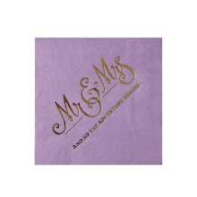 16 chiếc/bộ khăn ăn tiệc cưới in lá vàng Mr & Mrs, 10x10 inch, quà tặng cô dâu đám cưới, giấy lụa trang trí tiệc, trang trí bàn ăn nhà hàng & khách sạn, Giáng sinh - Nhiều màu - Xem 11