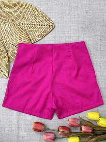 Women's Fashion Button-Down Shorts - Màu Hồng Tươi - Xem 5