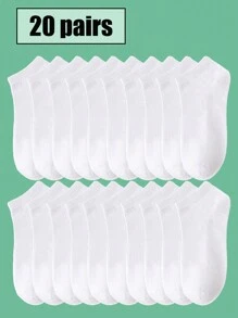 1/20 Pairs Women/Men Short Socks, Korean Style Solid Color Breathable Low Cut Invisible Ankle Socks, Thin For Spring/Summer