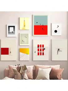 1PC Tranh Canvas Nghệ Thuật Treo Tường Nhân Vật Trừu Tượng Tư Thế Hài Hước Áp Phích Và Tranh In Phòng Khách Hiện Đại Và Trang Trí Nhà Cửa Hình Ảnh Màu Không Khung - Nhiều màu - Xem 2