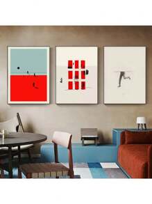 1PC Tranh Canvas Nghệ Thuật Treo Tường Nhân Vật Trừu Tượng Tư Thế Hài Hước Áp Phích Và Tranh In Phòng Khách Hiện Đại Và Trang Trí Nhà Cửa Hình Ảnh Màu Không Khung - Nhiều màu - Xem 5