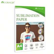 Coraljet 20 50 张 8.5 英寸 X 11 英寸 A4 优质热升华纸浅色多种尺寸转印到马克杯、T 恤、涤纶和硬质基材上，兼容喷墨打印机﻿ 返校 - 白色 - 查看 15