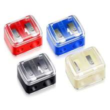 1 pieza Sacapuntas de maquillaje, apto para lápiz de cejas, delineador, lápiz de labios y otros cosméticos, sacapuntas de doble calibre grande y pequeño, con tapa protectora contra el polvo, maquillaje, barato, decoración de habitación, tocador, viaje, dormitorio, accesorios de maquillaje, barato, rellenos de calcetines, maquillaje, herramientas de maquillaje, cosas baratas, regalos, regalos para mujeres, regalos de Navidad, sorteos, viaje, cosas baratas, artículos esenciales de viaje - Negro - Ver 10