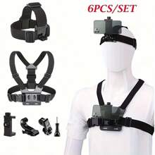 6pcs Action Camera Kit Phone Clip Mount For Gopro/Phone/Osmo Action, Sports Camera Accessories