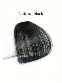 Frange synthétique Clip dans les frange Frange effilée Frange pour femmes Clip sur la frange plate et nette Extension de cheveux pour le port quotidien