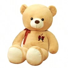 60/80厘米超大号毛绒泰迪熊玩偶，可爱泰迪熊抱枕，适合作为礼物送给孩子、朋友、爱人，情人节和生日礼物 - 彩色 - 查看 12