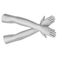 D EXCEED 1/3/4/10 双女式 20 世纪 20 年代长款派对手套，复古风格晚礼服配饰手套，适合万圣节派对、婚礼、母亲和教师礼物