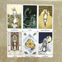 78-Piece Tarot Lunalapin Rabbit Deck: A Very Cute Rabbit Tarot Card, Full Of Creativity And Carefully Crafted Cards - Baby Blue - View 4