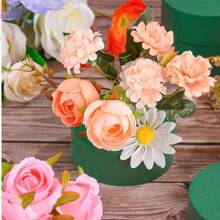 6 piezas Bloques de espuma floral redonda para flores frescas y artificiales, arreglos DIY