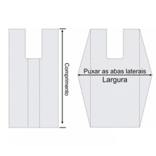 White Reinforced Plastic Bag 50x60cm - 100 Units - trắng - Xem 2