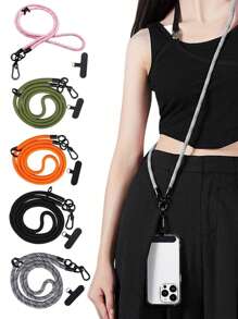 好看的长斜挎肩带手机挂绳，适用于所有智能手机，夹子适合所有标准手机壳，不影响充电，可以挂 Ccd 相机耳机眼镜袋水瓶手机配件礼物送给母亲、家人、朋友、生日、节日手机挂饰、手机链 - 彩色 - 查看 11