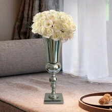 50cm Flower Vase Silver Iron Large Stunning Luxury Urn Wedding Table Decor Gift