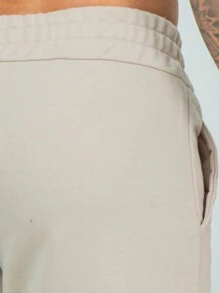 Men's Plain Comfortable Bermuda Shorts - 米色 - 查看 3