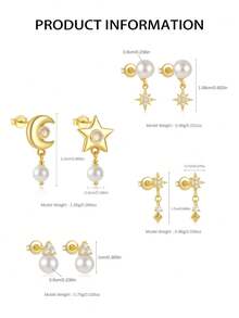 1 Đôi Hoa Tai Ngọc Trai Bạc Nguyên Chất S925 Cho Nữ, Quà Tặng Hoa Tai Ngọc Trai Cho Cô Dâu - bông tai ngọc trai - Xem 7