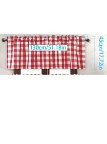 1 rèm cửa sổ trang trí kẻ caro đỏ, nhẹ và thoáng khí cho mọi mùa - Đỏ và trắng - Xem 10