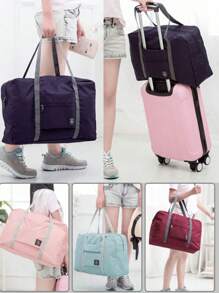 1 件旅行收纳袋、可折叠旅行行李袋、随身运动健身包、周末过夜包、旅行包、旅行箱、健身包、行李袋、周末包、行李袋、随身包、大学包、周末包、行李包、医院包、粉色假日冬季学校包、学校配件、学校用品