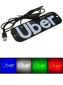 Placa Led Painel Letreiro Luminoso Vidro Parabrisa Led DE USB Para Aplicativo