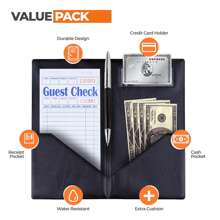 1/2/3/4/5 Pcs Professional 10 Inch Guest Check Presenter With Gold "Thank You" Text, Ideal For Restaurants And Cafes