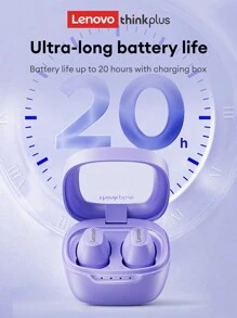 Lenovo 联想 XT62 蓝牙耳机，半入耳式设计，高清立体声环绕音质，音乐/游戏双模式，低延迟，电池寿命长的运动耳机，灵敏的麦克风，被动降噪，硅胶迷你无线耳塞 - 黑色 - 查看 7