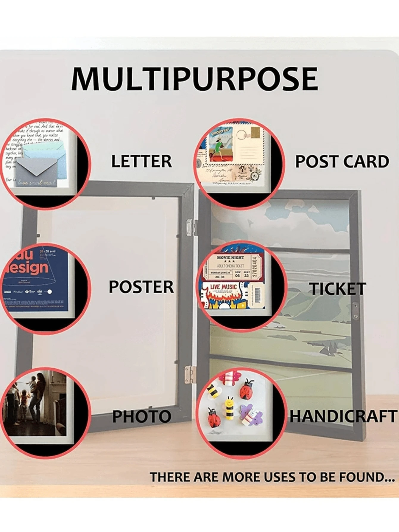 Stampa Poster Personalizzato Cornice A Clip Per Poster E Foto Senza Cornice - Personalizzabile Per Formati A4, A3, A2, A1 Cornice Shabby Chic - Foto 3