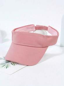 1 Piece Children's Solid Color Sun Protection Sports Cap For Spring/Summer - 淺粉色 - 查看 1