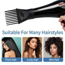 INGRID 吹风机头、吹风机喷嘴套装、专业造型风道、鸭嘴式平口、平头罩、吹风机喷嘴、美发工具、美发产品及配件，适用于理发店、美容院、返校季、旅行度假必备品、女士美发配件、油头梳、理发师配件、吹风机、头发、理发师、美发工具、美发产品、吹风机、梳子、美发设备、发型、美发、头发、美发产品、美发工具、美发用品、理发师、理发师配件、理发店、美发设备 - 黑色 - 查看 1