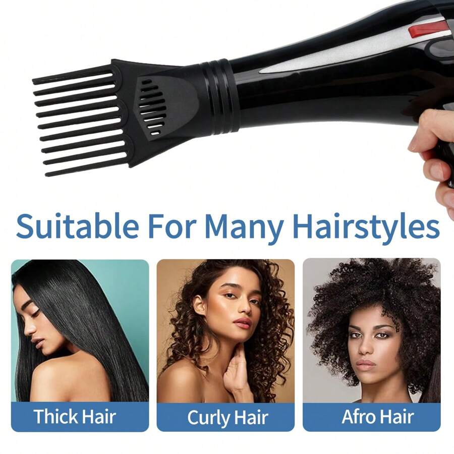 INGRID 吹风机头、吹风机喷嘴套装、专业造型风道、鸭嘴式平口、平头罩、吹风机喷嘴、美发工具、美发产品及配件，适用于理发店、美容院、返校季、旅行度假必备品、女士美发配件、油头梳、理发师配件、吹风机、头发、理发师、美发工具、美发产品、吹风机、梳子、美发设备、发型、美发、头发、美发产品、美发工具、美发用品、理发师、理发师配件、理发店、美发设备 - 黑色 - 查看 1