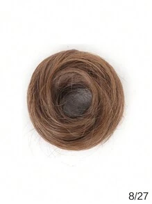 Straight Hair Loop Bun Comfortable Heat-Resistant Fiber Hair Bun Wig Easy To Wear Suitable For Women Hair Accessories Daily Use - Multicolor - View 15