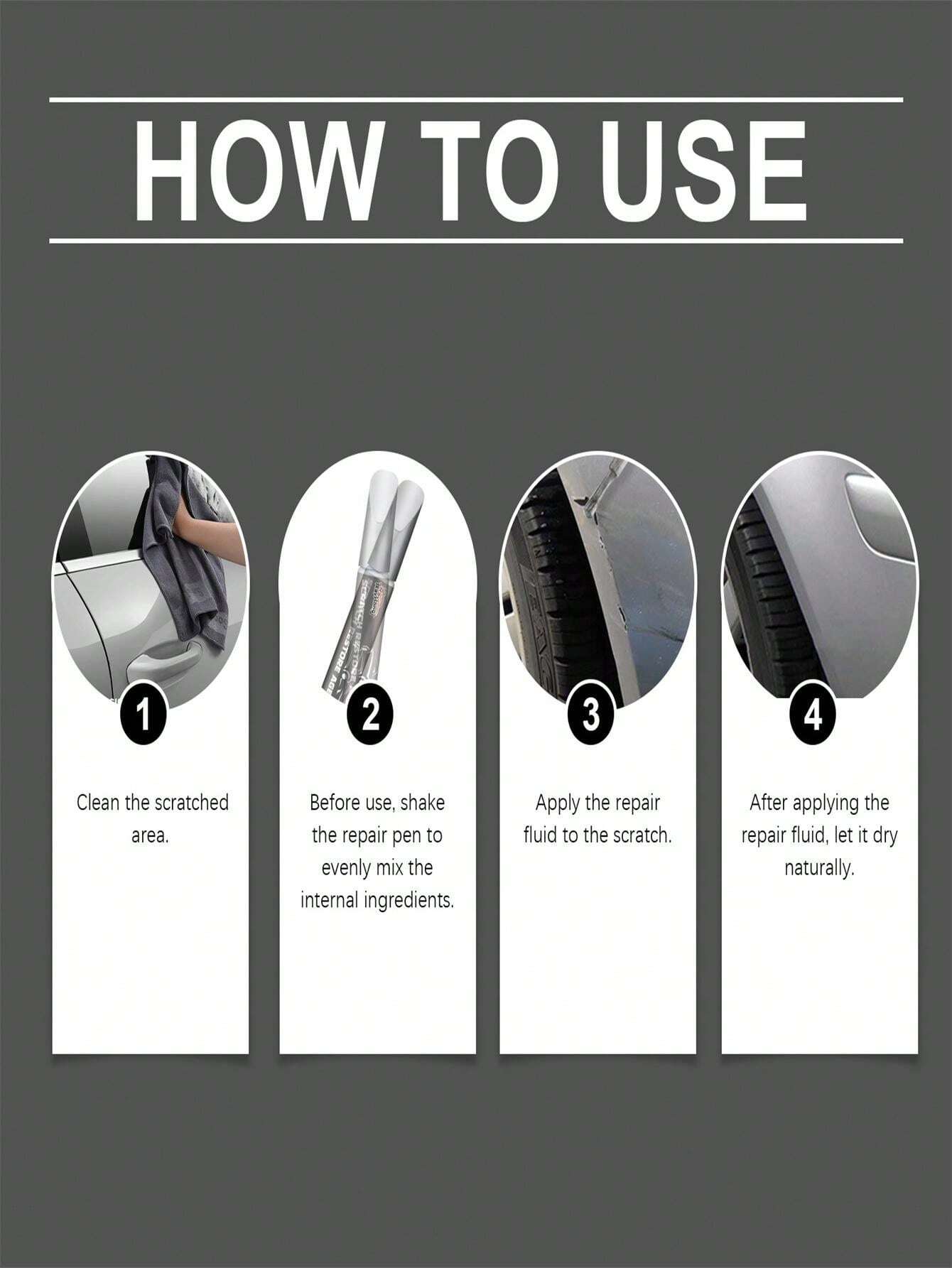 Rayhong Car Scratch Repair Pen, Car Scratch Paint Chip Remover, Scratch