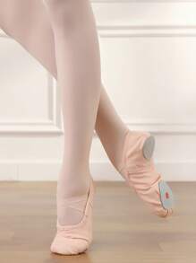 Bailarinas de lona con elástico cruzado y cordón rosa para mujer - cordón rosa - Ver 2