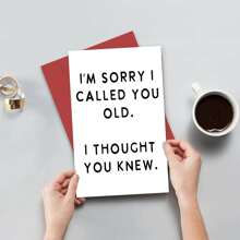 1 Tấm Thiệp Sinh Nhật Vui Nhộn Cho Bạn Bè, Thiệp Sinh Nhật Hài Hước Cho Nam Nữ, Thiệp Sinh Nhật 40, 50, 60, 70, 80, 90, Thiệp Sinh Nhật Bạn Bè Cá Nhân Hóa - Nhiều màu - Xem 3