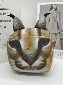 19厘米/7.48英寸大号Floppa毛绒玩具可爱动漫猫咪立方体毛绒玩具可爱猫咪填充动物猫咪毛绒玩具娃娃拥抱伴侣儿童生日礼物柔软创意玩乐，是儿童派对和猫咪爱好者家居装饰圣诞节的理想礼物