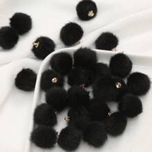 10Pcs 1.5cm Imitation Mink Hair FurPompones Balls 15mm DIY Pom Pom Craft Supplies Earrings Pendant Embellishments Hair Accessories Pompoms Material - Multicolor - View 14