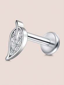 1 件 16G 20G 银软骨耳环套装，不锈钢蝴蝶蛋白石花朵羽毛心形星星月亮 CZ 耳钉平背软骨海螺耳轮穿孔珠宝女士，平背耳环，防过敏 CZ 耳钉，软骨耳环耳屏耳轮穿孔珠宝情人节、妈妈、母亲、母亲节、礼物 - 銀色 - 查看 11