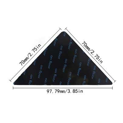 [4/8/10/12/16/18/24/32 Pcs] Carpet Gripper Tape, Double-Sided Non-Slip Carpet Mat, Washable Small Triangular Carpet Pad, Suitable For Hardwood Floors & Tiles, For Small Carpets