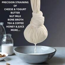 1 szt./2 szt./4 szt. Sitko z gazy do kuchni - wielofunkcyjna niebielona ściereczka do gotowania do sera, jogurtu, mleka orzechowego, bulionu kostnego, herbaty, kawy i innych - wielokrotnego użytku i narzędzie kuchenne - Wiele specyfikacji - Zobacz 6
