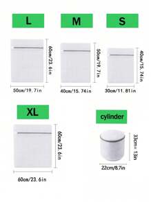 Laundry Bags Set For Delicate Apparel - Non-Woven Fabric Elongated Wash Bags With Zipper Closure - Thickened Mesh For Machine Washing Protection Of Underwear And Bras, Polyester Mesh Laundry Bag, Minimalist Travel Laundry Bag For Home, Mesh Laundry Bags Set, Washing Bags For Socks, Separated Cleaning, Effective Protection Of Clothing From Damage, Mesh Laundry Bag, White Polyester Washing Machine Laundry Bag For Bathroomorganization And Storage Organizer Storage Containers Storage BinsLaundry BasketWashing Machine Bag For LaundryDormFor Dirty And Clean Clothes - White - View 4