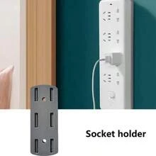 5 Piece Socket Holder Kit With Adhesive Self-Adhesive Wire Fixing Panel For Office 9.8 X 4Cm Gray - 5 件 - 查看 7