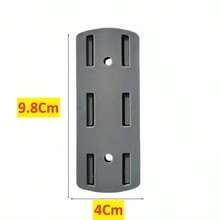 5 Piece Socket Holder Kit With Adhesive Self-Adhesive Wire Fixing Panel For Office 9.8 X 4Cm Gray - 5 件 - 查看 3