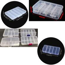 صندوق بلاستيكي شفاف لتخزين أدوات الصيد وإبر الطعم، منظم شفاف للإكسسوارات والخرز وإكسسوارات صنع المجوهرات، حاوية نظام تنظيم للمشغولات اليدوية - متعدد الألوان - مشاهدة 2