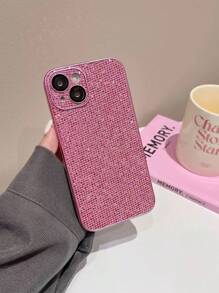 1pc Luxury Sparkling Sequined Rhinestone Decorated Phone Case With Lens Film, Compatible With IPhone 15/14/13/12/11/15 Pro Max/14 Pro Max/13 Pro Max/12 Pro Max/11 Pro Max/15 Pro/14 Pro/13 Pro/12 Pro/14 Plus