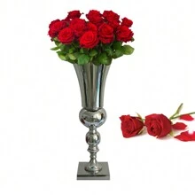 50cm Flower Vase Silver Iron Large Stunning Luxury Urn Wedding Table Decor Gift