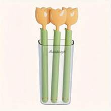 5 cái/gói Túi nhựa thiết kế hoa tulip sáng tạo có kẹp niêm phong, bao gồm hộp đựng từ tính - Nhiều màu - Xem 13