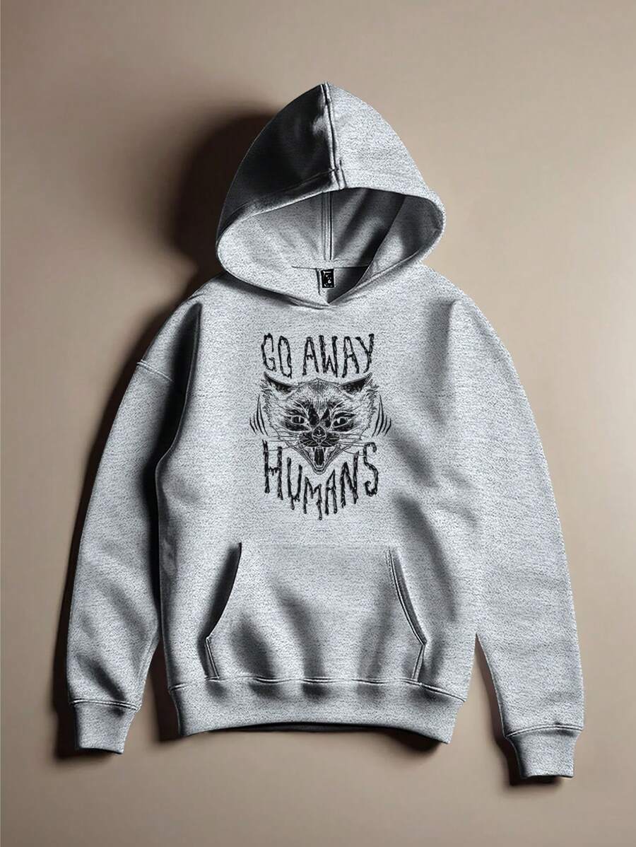 Gothic Rock Cat Meme Sweatshirt Ref 0191 NERD VEST - 灰色 - 查看 1