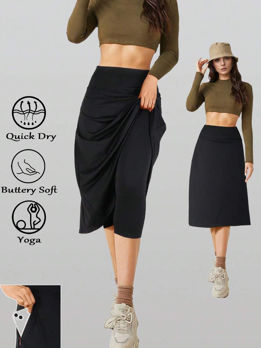 RUNONWHEELS 5 Halloween Women's Midi Length Skorts Skirts With Pockets