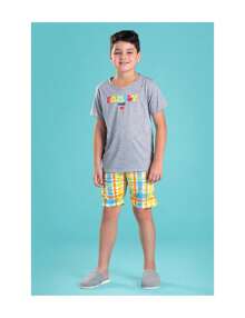 Family Team Boys' Pajamas - Màu Xám nhạt - Xem 2