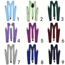 1 pieza Tirantes elásticos ajustables de unicolor multiestación unisex, adecuados para fiestas, bodas y otras ocasiones formales, accesorios de otoño-invierno para disfraces de Halloween, adecuados para adolescentes, jóvenes, hombres, uso casual, al aire libre, deportivo, vacaciones, regalos de graduación, cumpleaños, uso diario para salir, bodas y fiestas, y como regalo de disfraz de Halloween